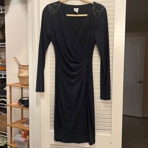 Grey/Navy wrap dress